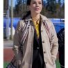 Hearts In The Game 2023 Erin Cahill Beige Coat