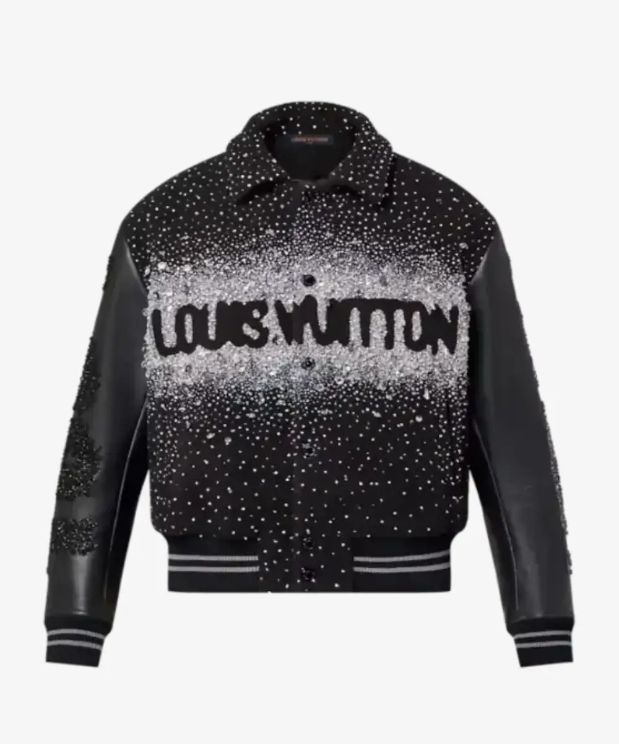 Louis Vuitton Oversized Monogram Teddy Bomber Jacket BLACK. Size 36