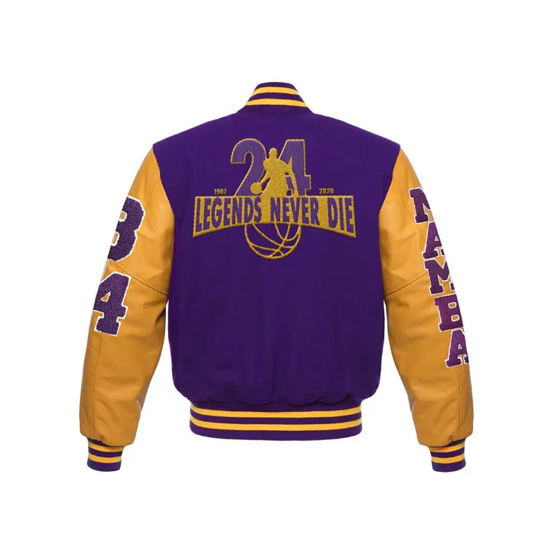 NBA Los Angeles Lakers Yellow And Black Varsity Jacket - Maker of Jacket