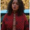 Love, Victor S03 Mia Brooks Quilted Maroon Jacket