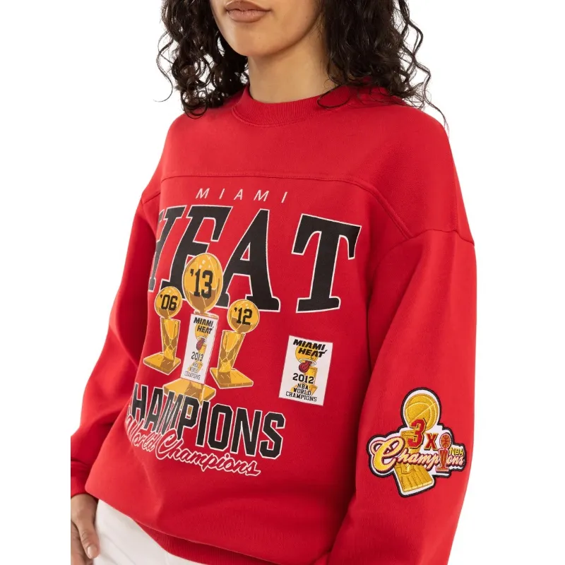 Miami Heat Red Crewneck Sweatshirt - William Jacket
