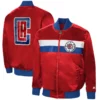 Roel Roob Los Angeles Clippers Red Full-Zip Satin Jacket