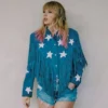 Taylor Swift Lover Pink Jean Jacket Back