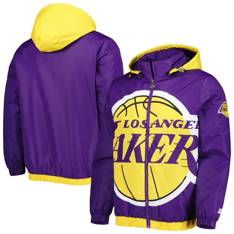 Stan Ward Los Angeles Lakers Purple Hooded Jacket - William Jacket