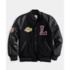 Theo Hahn Los Angeles Lakers Black Varsity Jacket
