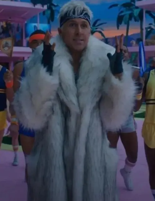 Ken White Fur Coat | Barbie Movie Ryan Gosling Fur Coat