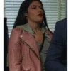 Blue Bloods S09 Marisa Ramirez Pink Leather Jacket