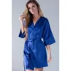 Blue Kimono Short Robe