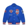 Karl New York Knicks Blue Wool Varsity Jacket
