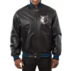 Minnesota Timberwolves Black Leather Jacket