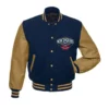 New Orleans Pelicans Blue and Brown Jacket
