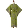 Rayon Kimono Green Robe