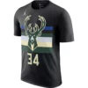 Zack Borer Milwaukee Bucks Black Printed T-Shirt