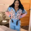 Angelina Pivarnick Jersey Shore Family Vacation S06 Pastel Ski Suit Front