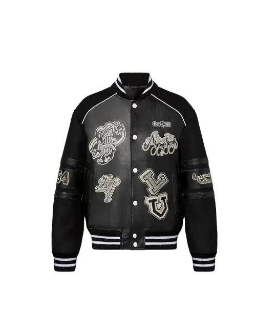 Black Louis Vuitton Varsity Jacket - William Jacket