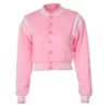 Bubblegum Pink Vintage Wool Varsity Jacket