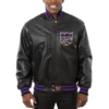 Davis Sacramento Kings Leather Bomber Jacket