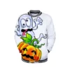 Men’s Funny Halloween Pumpkin Print Varsity Jacket