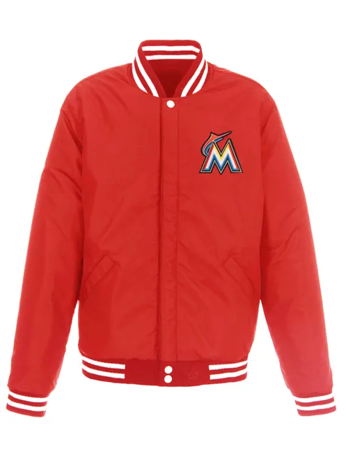 Miami Marlins Red Varsity Jacket - William Jacket