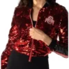 Ohio State Red Sequin Bomber Jacket