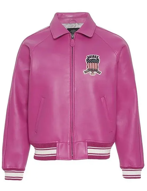 Pink Avirex Leather Jacket - William Jacket