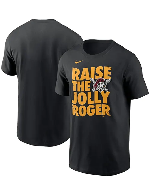 Men's Nike Black Pittsburgh Pirates Raise The Jolly Roger Local Team T-Shirt, Size: 2XL