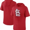 Red St Louis Cardinals Short Sleeve Hoodie