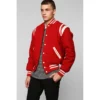 Red Vintage Varsity Jacket