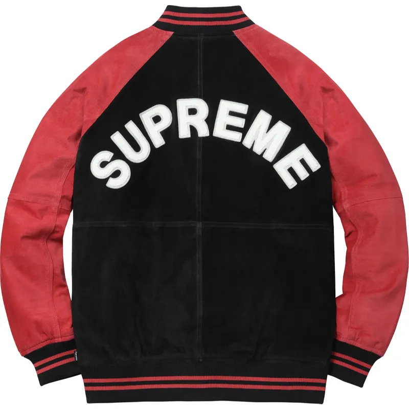 Supreme Ss17 Suede Varsity Jacket