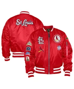 St. Louis Cardinals Two-Tone Wool and Leather Jacket - Red 6X-Large