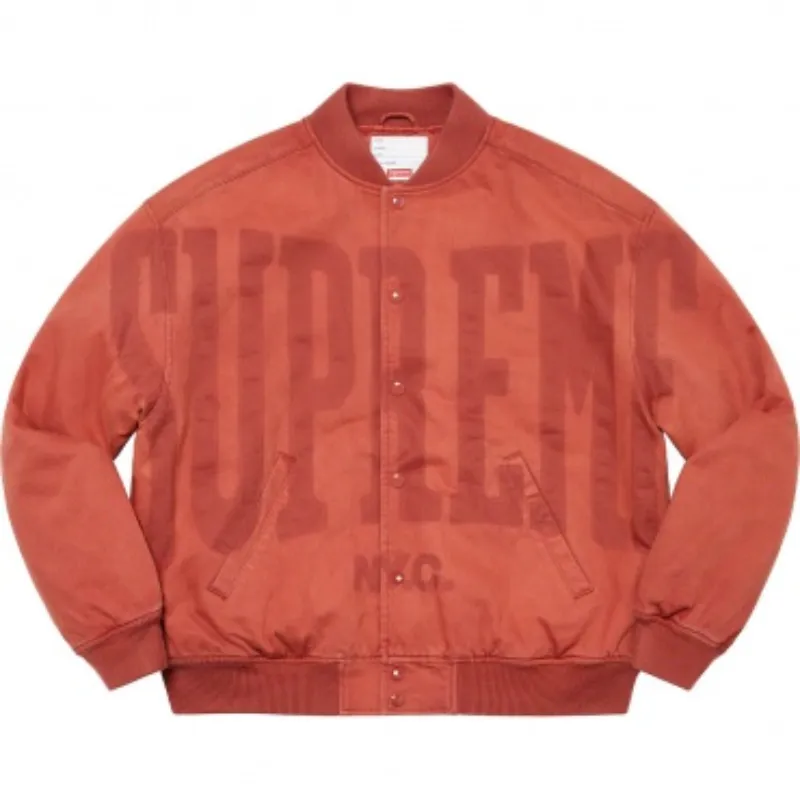 red supreme denim jacket