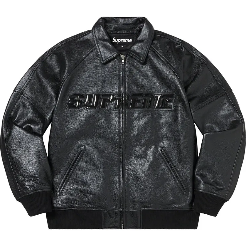 Maker of Jacket Varsity Jackets Supreme Champion Gray Leather