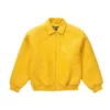 Supreme Yellow Leather Varsity Jacket