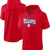 Team Miami Marlins Red Hooded Shirts
