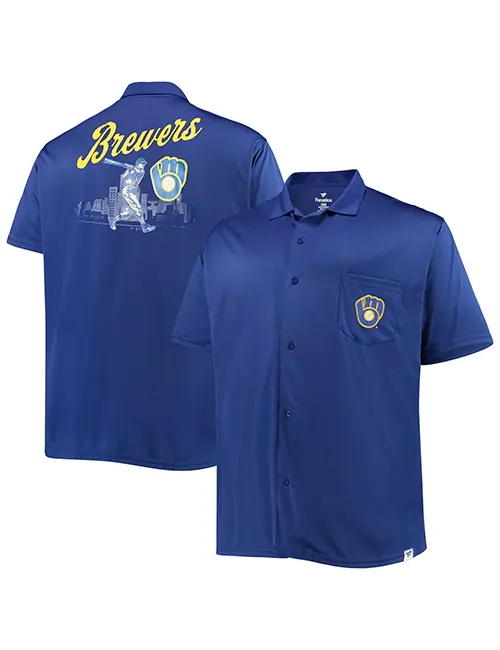 Milwaukee Brewers Button Up Shirt - William Jacket