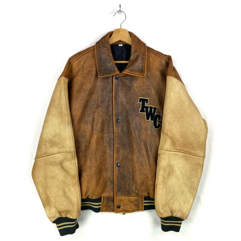 Vintage Leather Varsity Jacket - William Jacket