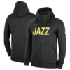 Wallis Utah Jazz Black Zip Fleece Hoodie