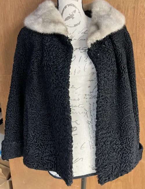 Emma Persian Lamb Fur Black Coat - William Jacket