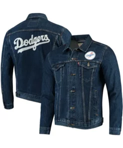 Levis+MLB+Los+Angeles+Dodgers+Trucker+Denim+Jean+Jacket+Mens+3xl+Baseball  for sale online