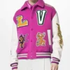 Pink Louis Vuitton Varsity Jacket