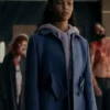The Fall of the House of Usher Lenore Blue Wool Coat