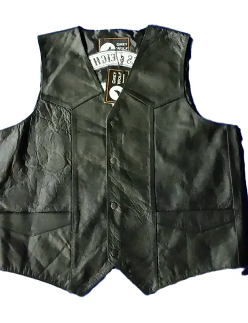 Aces and Eights Total Nonstop Leather Vest - William Jacket