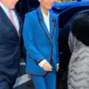 Brie Larson New York Blue Suit