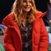 Heather Graham Best Christmas Ever 2023 Red Puffer Jacket