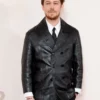 Joe Alwyn GQ Awards Black Leather Coat