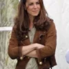 Kate Middleton Suede Biker Leather Jacket