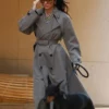 Kendall Jenner Beverly Hills Grey Trench Coat