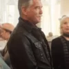 Pierce Brosnan The Out-Laws 2023 Black Leather Jacket