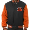 Briggs Cincinnati Bengals Black and Orange Varsity Jackets