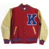 Kansas Jayhawks Red and Yellow Varsity Jacket